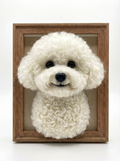 Custom Wool-Felt Framed Dog Portrait - 7 inch （Head-Chest）