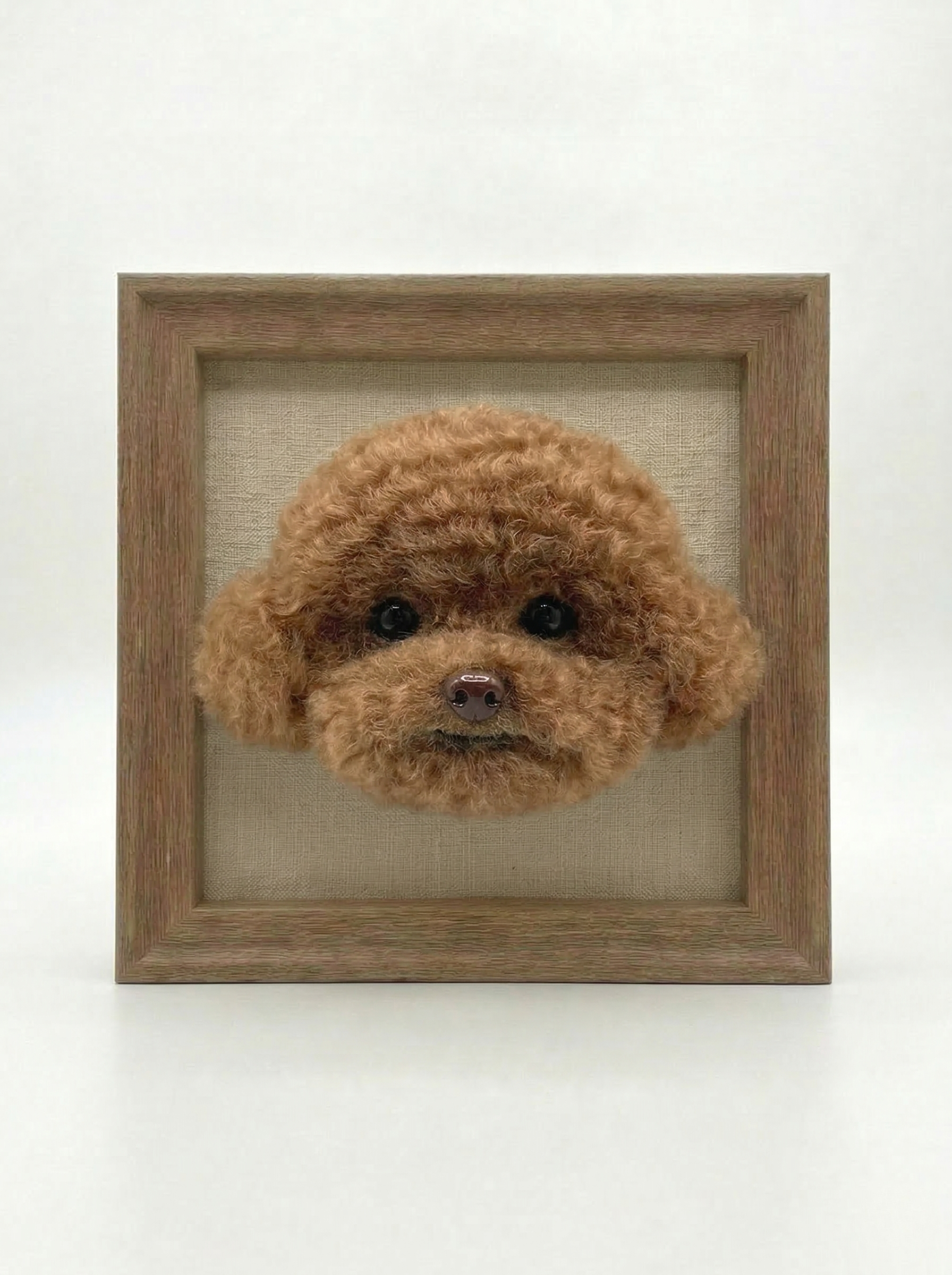 Custom Wool-Felt Framed Dog Portrait - 5''